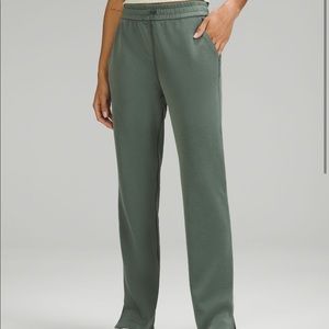 Lululemon brushed softstreme split hem high rise pant in smoked spruce